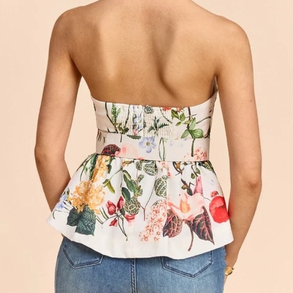 Commense Floral Strapless Blouse - Multicolor - Picture 2 of 9